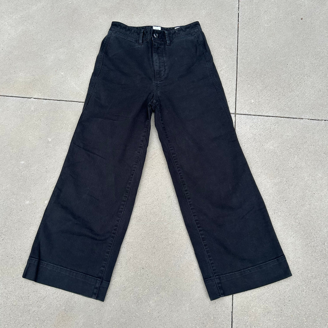 GAP Wide-Leg Black Jeans