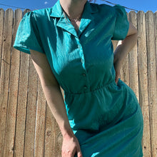 Load image into Gallery viewer, 80s Shiny Cerulean Dress
