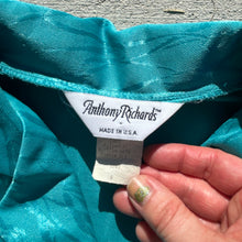 Load image into Gallery viewer, 80s Shiny Cerulean Dress
