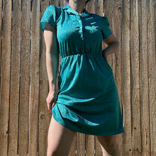 Load image into Gallery viewer, 80s Shiny Cerulean Dress
