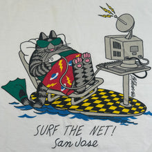 Load image into Gallery viewer, *RARE* 90s Single-Stitch SURF THE NET! Tee
