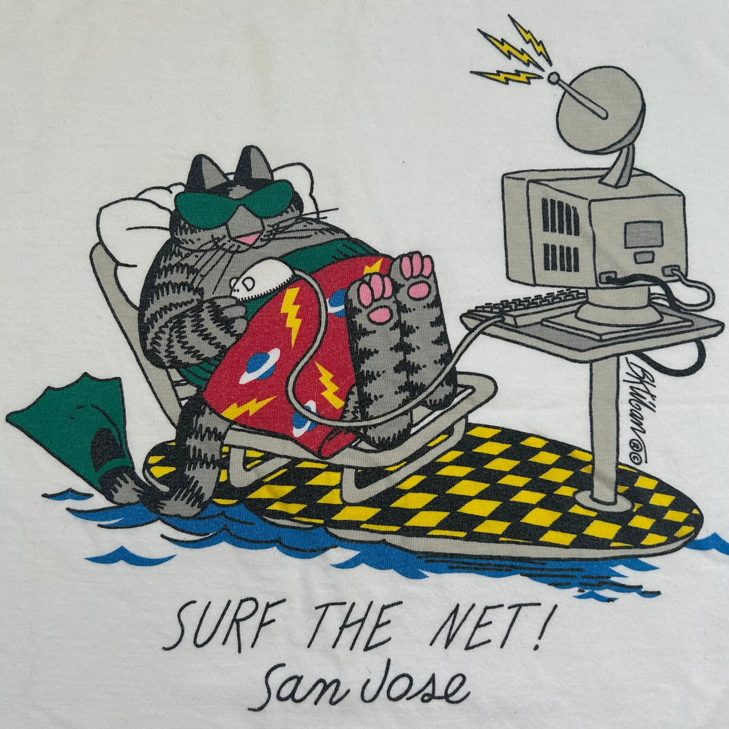 *RARE* 90s Single-Stitch SURF THE NET! Tee