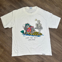 Load image into Gallery viewer, *RARE* 90s Single-Stitch SURF THE NET! Tee
