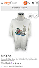 Load image into Gallery viewer, *RARE* 90s Single-Stitch SURF THE NET! Tee
