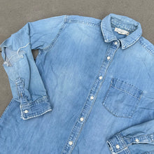 Load image into Gallery viewer, Distressed Denim Button-Down
