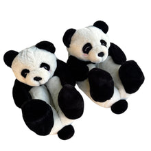 Load image into Gallery viewer, Plush Panda Slippers
