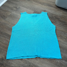 Load image into Gallery viewer, 80s Aqua Sweater Vest
