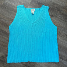 Load image into Gallery viewer, 80s Aqua Sweater Vest
