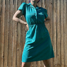 Load image into Gallery viewer, 80s Shiny Cerulean Dress
