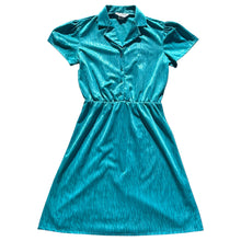 Load image into Gallery viewer, 80s Shiny Cerulean Dress
