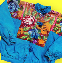 Load image into Gallery viewer, Vintage Stitched Rainbow Floral Jacket
