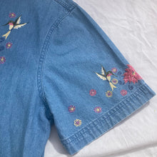 Load image into Gallery viewer, Embroidered Hummingbird Button-Down
