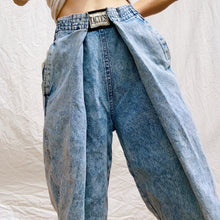 Load image into Gallery viewer, 80s Acid Wash Adjustable Jeans
