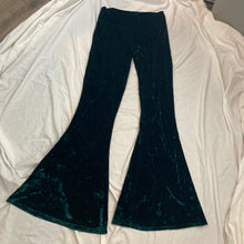 Load image into Gallery viewer, Crushed Velvet Bellbottoms
