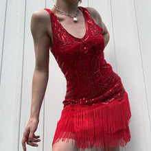 Load image into Gallery viewer, 20s-Style Sequin Cocktail Dress
