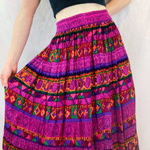 Load image into Gallery viewer, Funky Rainbow Maxi Skirt
