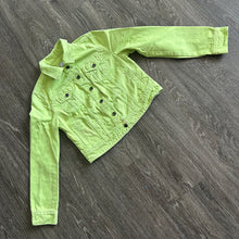 Load image into Gallery viewer, Y2K Lime Denim Jacket

