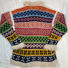 Load image into Gallery viewer, Rainbow Knitted Hippie Jacket
