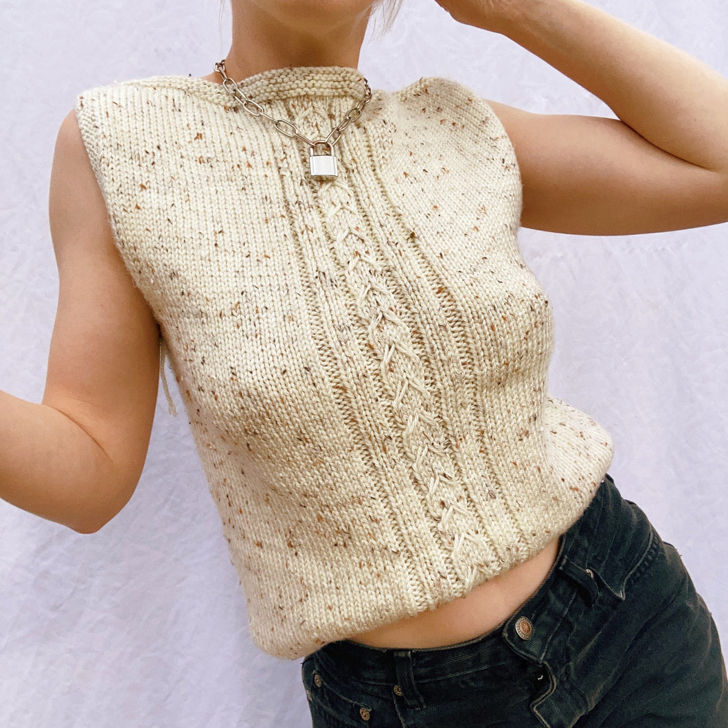 Neutral Confetti Sweater Tank