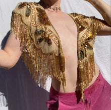 Load image into Gallery viewer, Mid Century Art Deco Sequin Shawl
