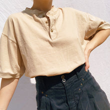 Load image into Gallery viewer, Taupe Button Tee
