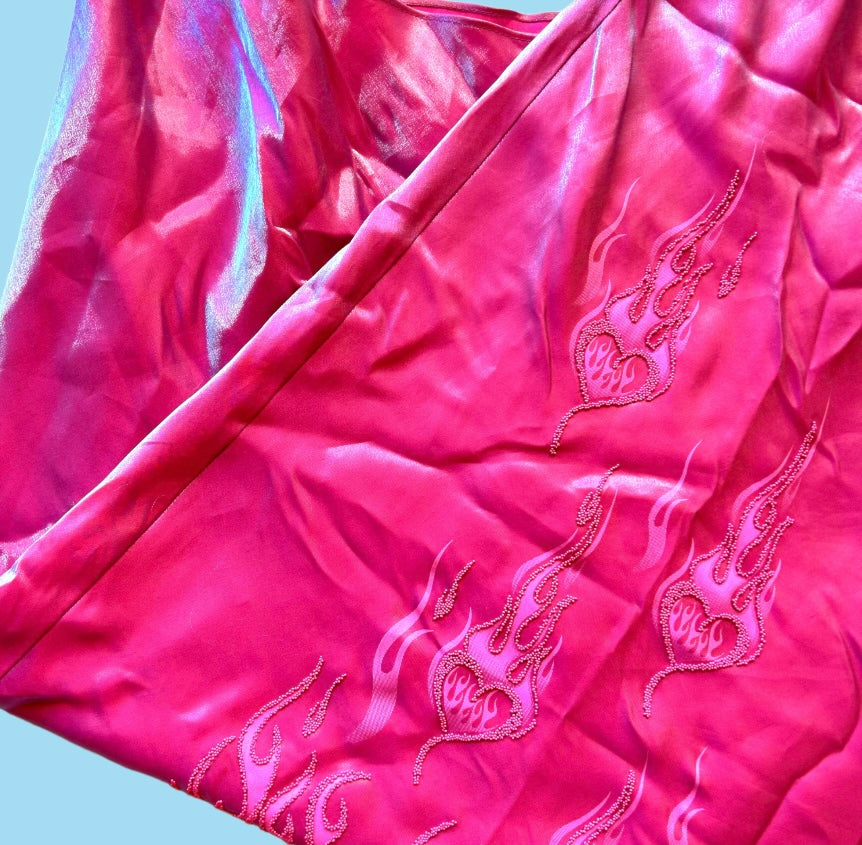 Rare 90s Flaming Hearts Gown