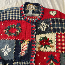 Load image into Gallery viewer, 2000 Heirloom Collections Knitted Holiday Cardigan
