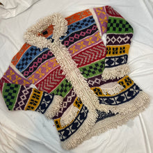 Load image into Gallery viewer, Rainbow Knitted Hippie Jacket
