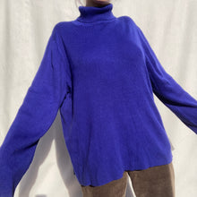 Load image into Gallery viewer, Chunky Blue Ribbed Turtleneck
