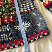 Load image into Gallery viewer, 2000 Heirloom Collections Knitted Holiday Cardigan
