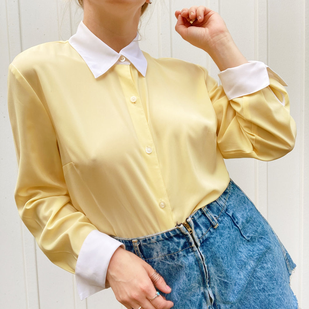 Pastel Yellow Button-Down