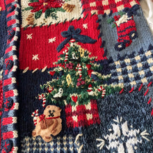 Load image into Gallery viewer, 2000 Heirloom Collections Knitted Holiday Cardigan
