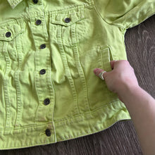 Load image into Gallery viewer, Y2K Lime Denim Jacket
