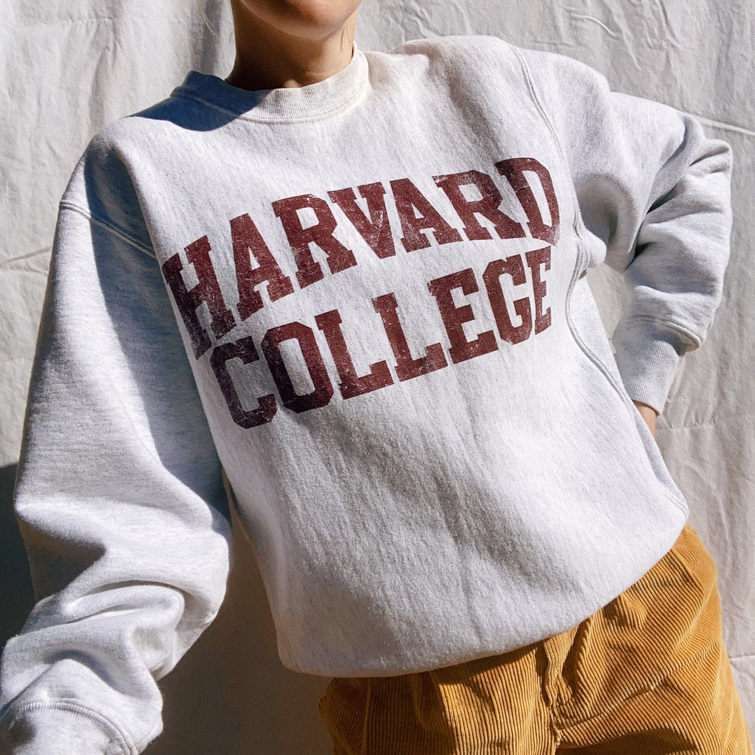 Reverse-Weave Harvard Crewneck