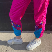 Load image into Gallery viewer, 90s Neon Floral Windbreaker Pants
