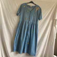 Load image into Gallery viewer, 80s Denim Rhinestone Cherub Dress
