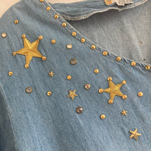 Load image into Gallery viewer, 80s Denim Rhinestone Cherub Dress
