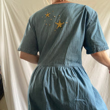 Load image into Gallery viewer, 80s Denim Rhinestone Cherub Dress
