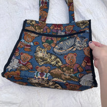 Load image into Gallery viewer, Teddy Bear Tapestry Bag
