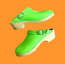 Load image into Gallery viewer, Swedish Lime Green Clogs
