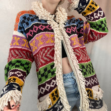 Load image into Gallery viewer, Rainbow Knitted Hippie Jacket
