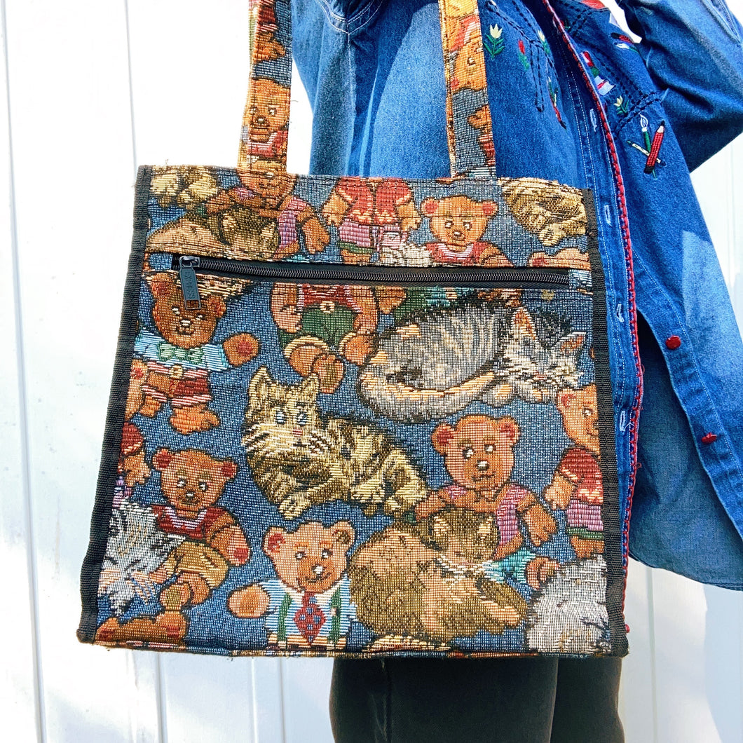 Teddy Bear Tapestry Bag