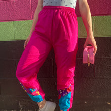 Load image into Gallery viewer, 90s Neon Floral Windbreaker Pants
