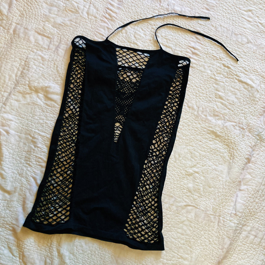 Black Mesh Bodycon Dress